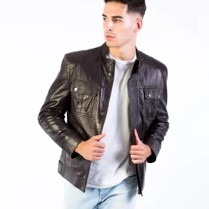 Chaqueta piel encerado napa crack